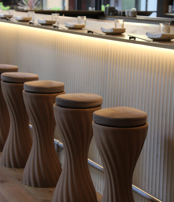 Mandala Stool Brown Wood