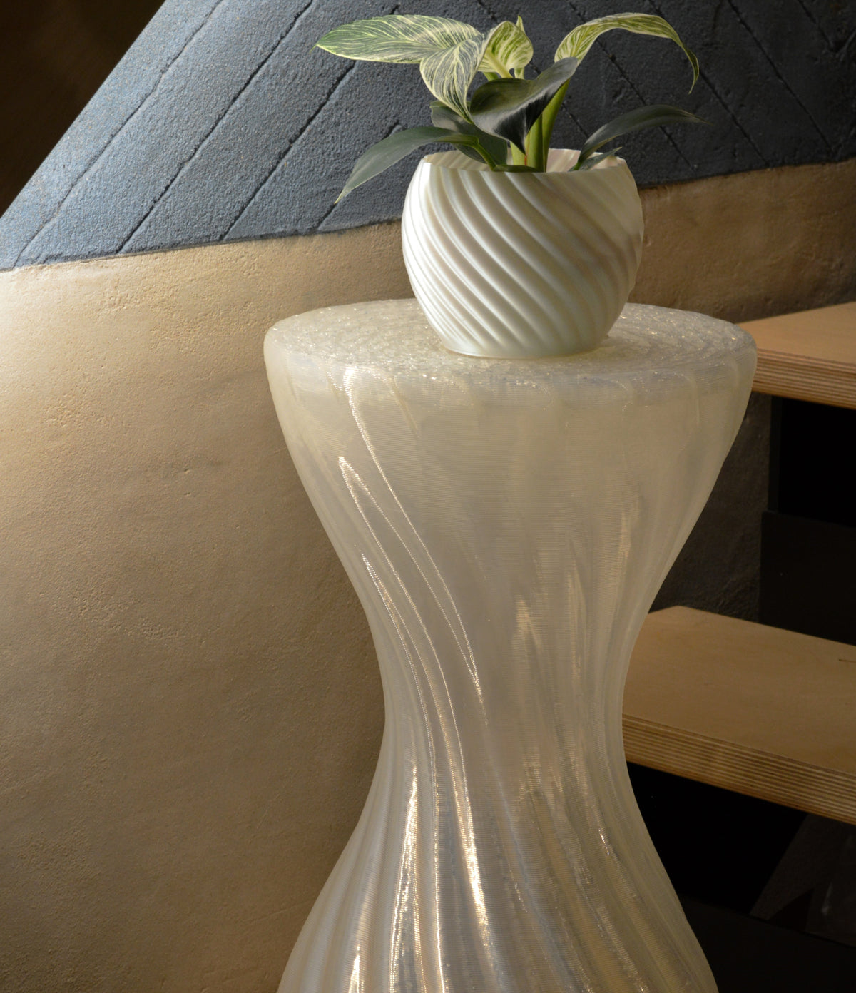 Mandala Stool Clear by Fab.Pub styled in a modern living space