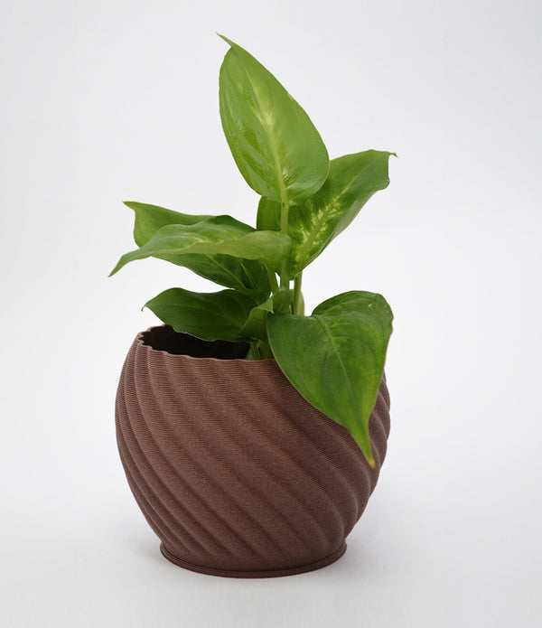 Mandala Planter Brown Brick