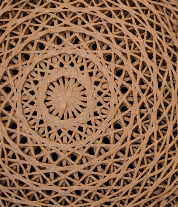 Mandala Stool Brown Wood