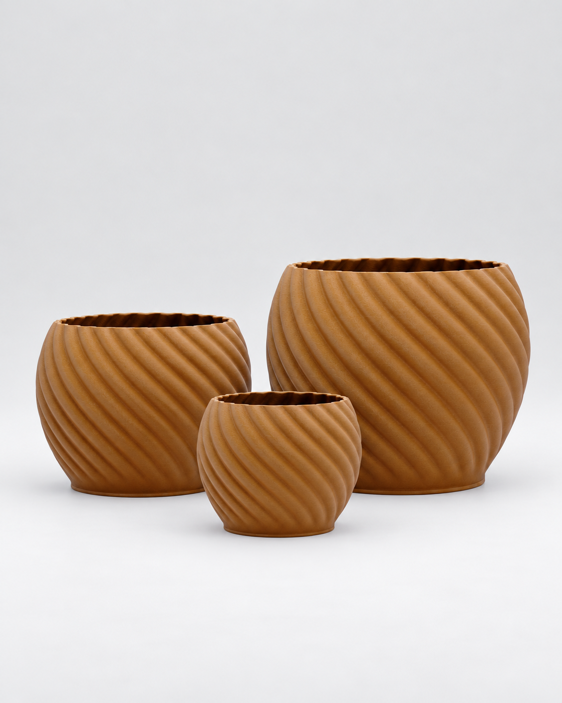 Mandala planter complete set on grey background, product visualisation