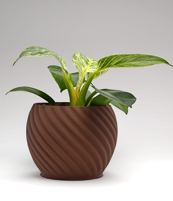 Mandala Planter Brown Brick