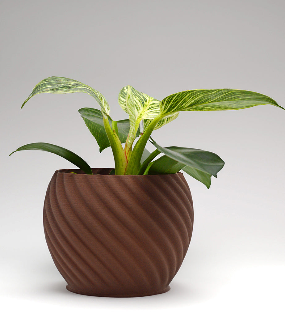 Mandala Planter Brown Brick