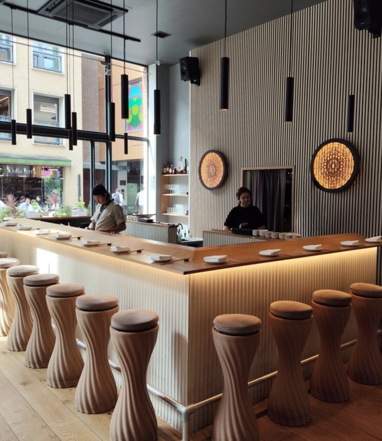3D-Printed Mandala Furniture for Ukiyo Handroll Bar