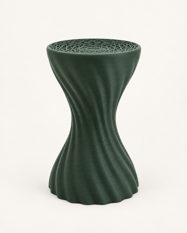 Pine custom-colour Mandala stool studio visualisation