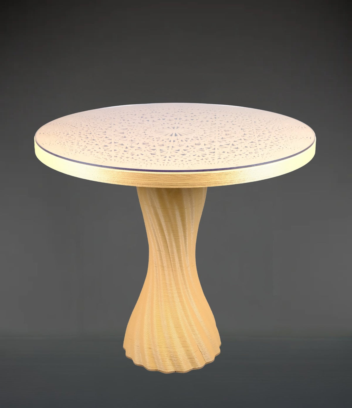 Mandala Bistro Table, one table included in the proposed set.